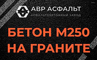 Бетон М250 на граните в Деденево